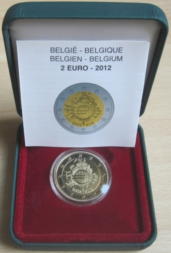 Belgien 2 Euro 2012 10 Jahre Euro PP