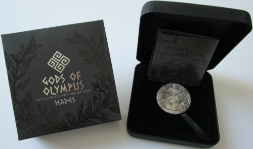 Cook Islands 2 Dollars 2017 Gods of Olympus Hades 2 Oz Silver