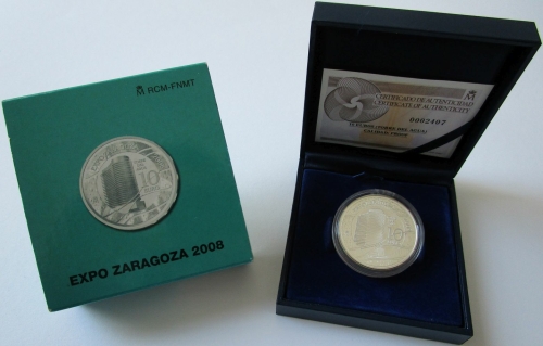 Spanien 10 Euro 2007 EXPO Zaragoza Torre del Agua