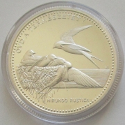 Hungary 2000 Forint 1998 35 Years WWF Barn Swallow Silver