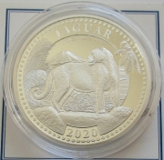 Nicaragua 10 Cordobas 2020 Jaguar 1 Oz Silver