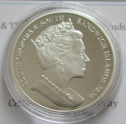 South Georgia & South Sandwich Islands 2 Pounds 2020 Subpolar Zone 1 Oz Silver