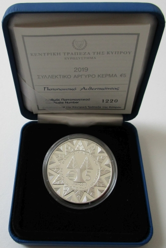 Cyprus 5 Euro 2019 30 Years University Silver