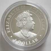 Australia 1 Dollar 2022 Australian Kangaroo 1 Oz Silver High Relief Coloured