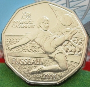 Austria 2 x 5 Euro 2008 Football Euro Silver BU