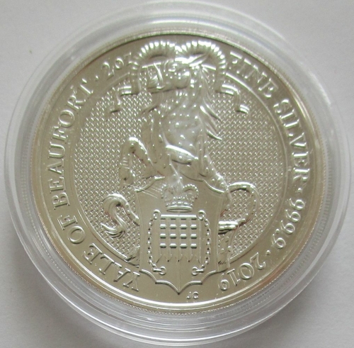 United Kingdom 5 Pounds 2019 Queens Beasts Yale of Beaufort 2 Oz Silver