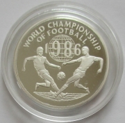 Jamaica 25 Dollars 1986 Football World Cup in Mexico Silver