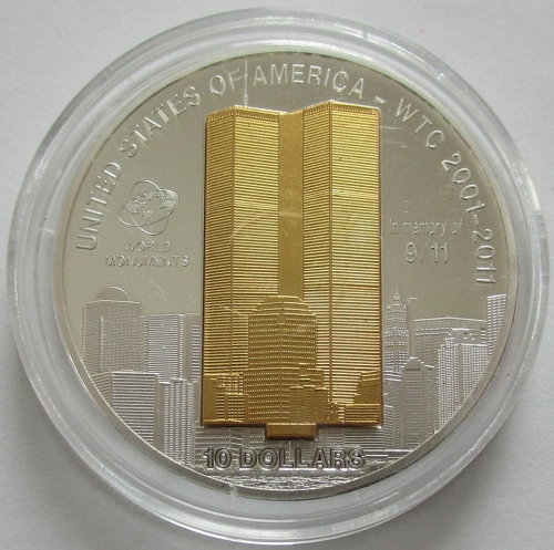 Cook-Inseln 10 Dollars 2011 World Monuments World Trade Center in New York