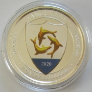 Anguilla 2 Dollars 2020 EC8 Coat of Arms 1 Oz Silver Coloured