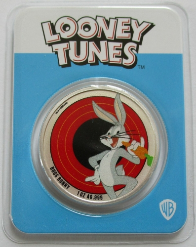 Samoa 5 Dollars 2022 Looney Tunes Bugs Bunny 1 Oz Silver Coloured