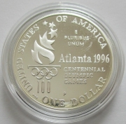 USA 1 Dollar 1996 Olympia Atlanta Tennis PP