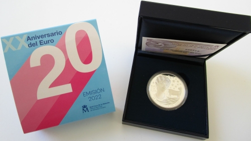 Spanien 10 Euro 2022 20 Jahre Euro