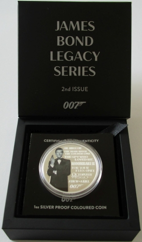 Tuvalu 1 Dollar 2022 James Bond Legacy Roger Moore 1 Oz Silver