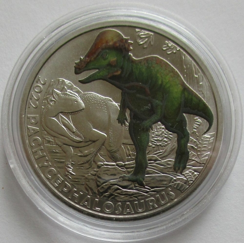 Austria 3 Euro 2022 Dinosaurs Pachycephalosaurus
