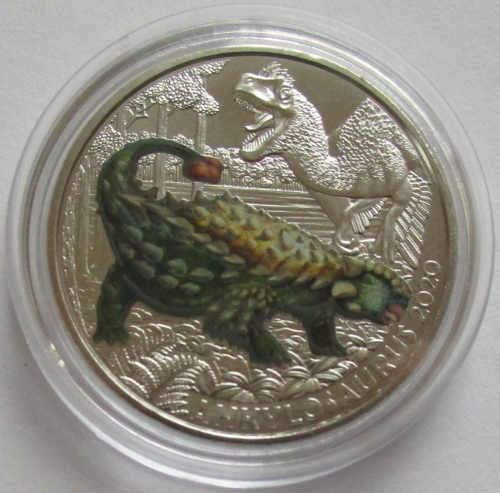Austria 3 Euro 2020 Dinosaurs Ankylosaurus