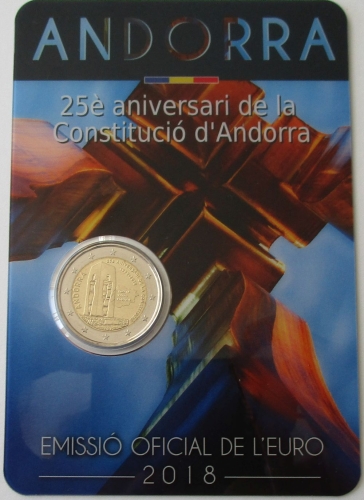 Andorra 2 Euro 2018 25 Years Constitution BU