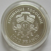 Togo 1000 Francs 2007 Olympia Beijing Weitsprung