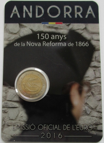 Andorra 2 Euro 2016 150 Jahre Parlamentsreform BU