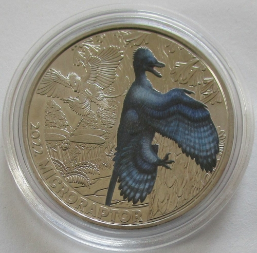 Österreich 3 Euro 2022 Dinosaurier Microraptor