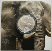 South Africa 5 Rand 2021 Big Five II Elephant 1 Oz Silver