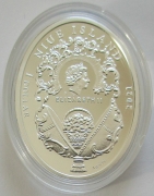 Niue 1 Dollar 2021 Fabergé Blaugestreiftes Ei