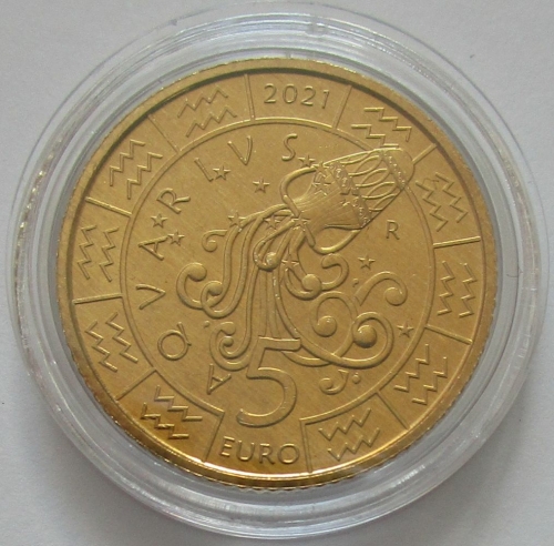 San Marino 5 Euro 2021 Tierkreis Wassermann