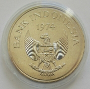 Indonesia 5000 Rupiah 1974 15 Years WWF Orangutan Silver BU