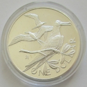 Britische Jungferninseln 1 Dollar 1973 Tiere Prachtfregattvogel PP