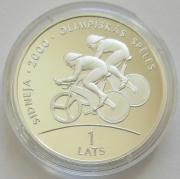 Latvia 1 Lats 1999 Olympics Sydney Cycling Silver
