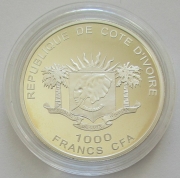 Ivory Coast 1000 Francs 2007 Olympics Beijing Football...