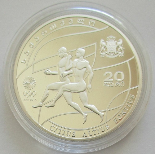 Georgia 20 Lari 2008 Olympics Beijing Silver