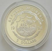 Liberia 5 Dollars 1996 Marine Life Protection Skalar...