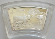 China 3 x 10 Yuan 2021 Lunar Ox Premium Set Silver
