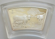 China 3 x 10 Yuan 2021 Lunar Ochse Premium Set