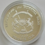 Burkina Faso 1000 Francs 2013 Ships Gottfried Silver