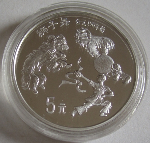 China 5 Yuan 1995 Löwentanz