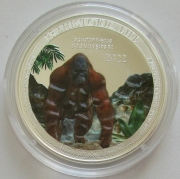 DR Congo 20 Francs 2022 Prehistoric Life Gigantopithecus 1 Oz Silver Coloured