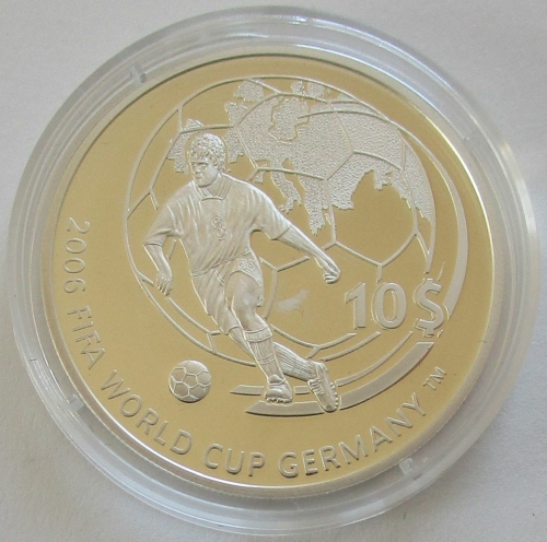 Fiji 10 Dollars 2006 Football World Cup in Germany Silver