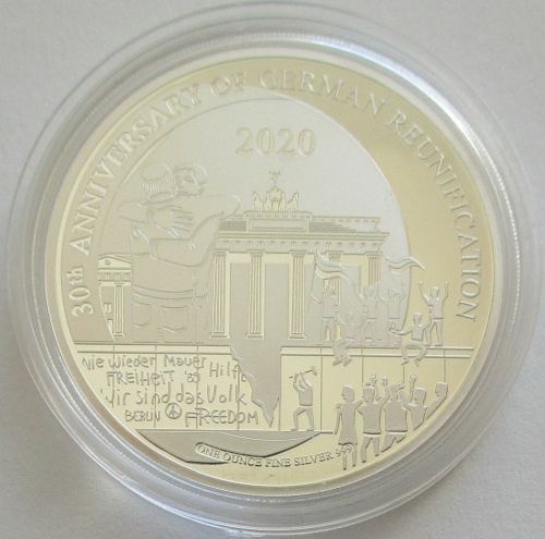 Nauru 1 Dollar 2020 30 Years German Reunification 1 Oz Silver