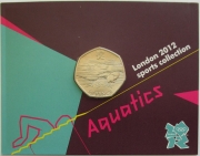 United Kingdom 50 Pence 2011 Olympics London Aquatics