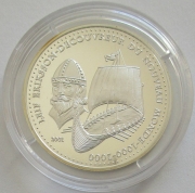 Benin 1000 Francs 2001 Ships Leif Erikson Silver