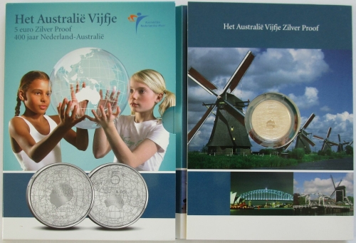 Netherlands 5 Euro 2006 400 Years Australia Silver Proof