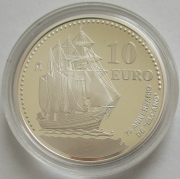 Spain 10 Euro 2003 75 Years Training Ship Juan Sebastián de Elcano Silver