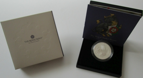 United Kingdom 2 Pounds 2023 Royal Tudor Beasts Bull of Clarence 1 Oz Silver Proof