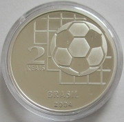 Brazil 2 Reais 2004 100 Years FIFA Silver