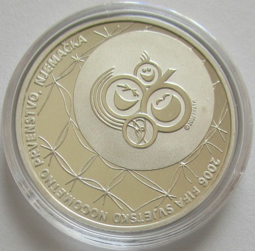 Croatia 150 Kuna 2006 Football World Cup in Germany Logo Silver