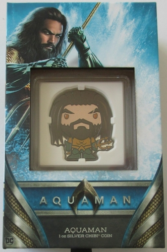 Niue 2 Dollars 2023 Chibi DC Comics Aquaman 1 Oz Silver