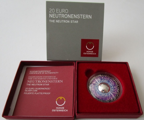 Österreich 20 Euro 2023 Faszination Universum Neutronenstern
