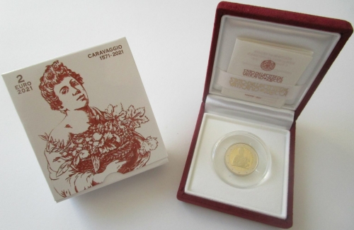 Vatican 2 Euro 2021 Caravaggio Proof