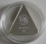 Liberia 10 Dollars 2005 Pope John Paul II Triangle Silver